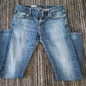 Denim Jean's. Good condition has worn broke in feel.